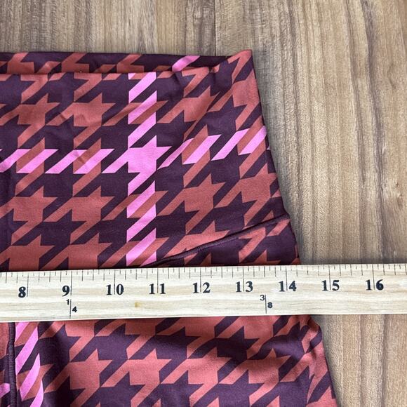 AERIE OFFLINE Real Me Xtra 7/8 Hi-Rise‎ Leggings Royal Berry Print Sz Large - Picture 4 of 6